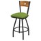 Holland Bar Stool Co 36" Swivel Counter Stool, Pewter Finish, Med Back, Canter Green Seat X830 - alternate 1